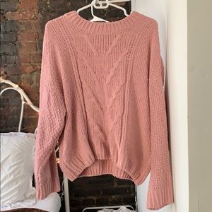 Soft knit pink sweater!